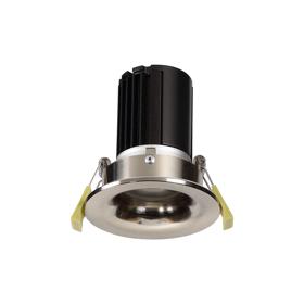 DM200782  Bruve 10 Tridonic Powered 10W 2700K 750lm 12° CRI>90 LED Engine Satin Nickel Fixed Round Recessed Downlight; Inner Glass cover; IP65